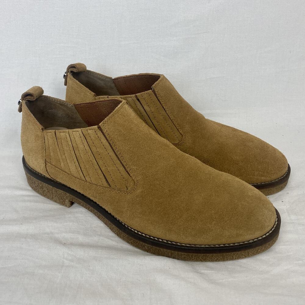 Italeau Ankle Boots Womens 8.5 EU‎ 39 Brown Suede Chelsea Bootie Italy Handmade